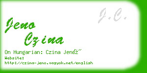 jeno czina business card